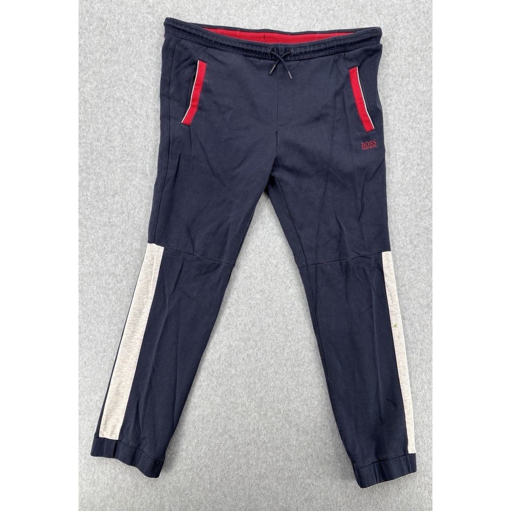 BOSS Hugo Boss Men's‎ XL Jogger Sweatpants Navy Red Gray Track Pants